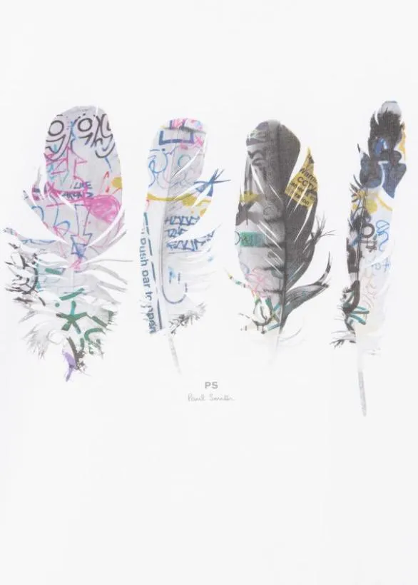 Paul Smith TShirts Cotton 039Feather039 TShirt White 8211 Mens