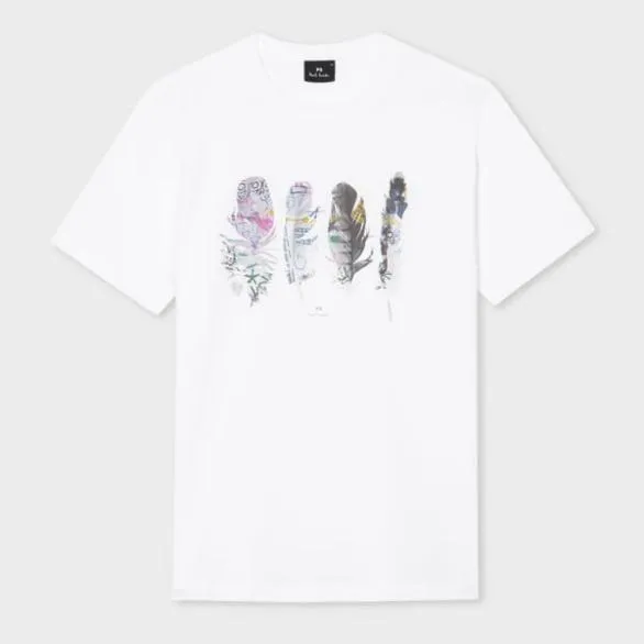 Paul Smith TShirts Cotton 039Feather039 TShirt White 8211 Mens