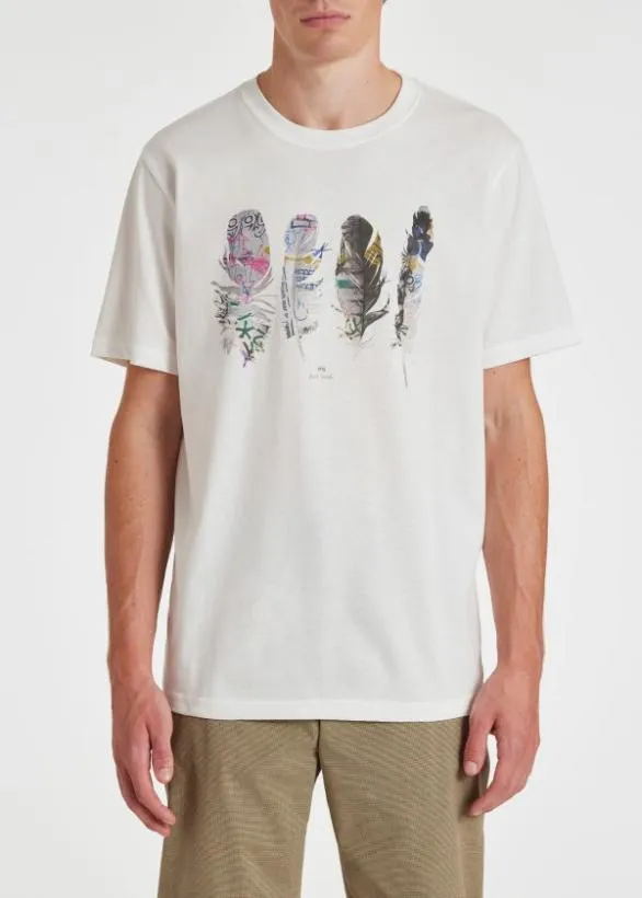 Paul Smith TShirts Cotton 039Feather039 TShirt White 8211 Mens