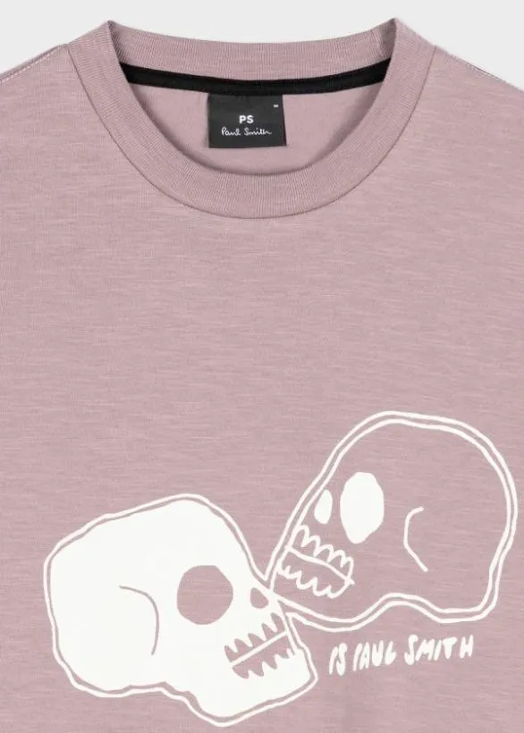 Paul Smith TShirts Cotton 039Skulls039 TShirt Purple 8211 Mens
