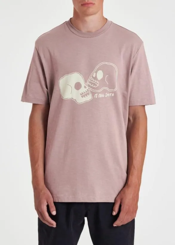 Paul Smith TShirts Cotton 039Skulls039 TShirt Purple 8211 Mens