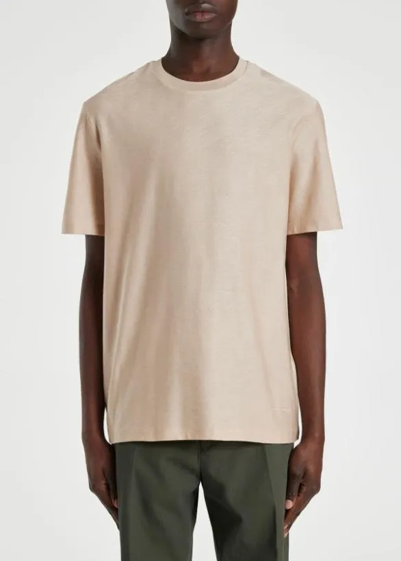 Paul Smith TShirts Cotton Jacquard TShirt Beige 8211 Mens