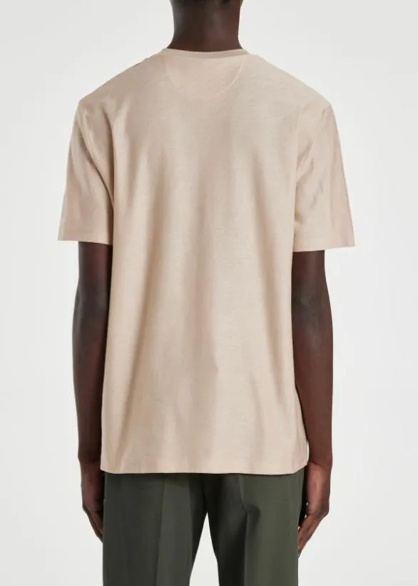 Paul Smith TShirts Cotton Jacquard TShirt Beige 8211 Mens