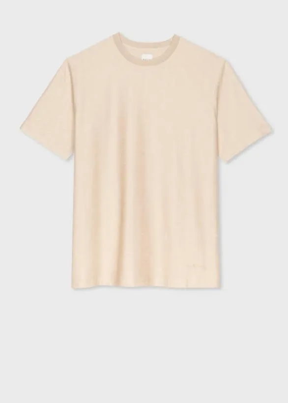 Paul Smith TShirts Cotton Jacquard TShirt Beige 8211 Mens