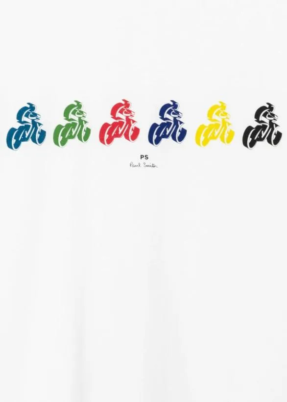 Paul Smith TShirts Multi Colour 039Cycle039 TShirt White 8211 Mens