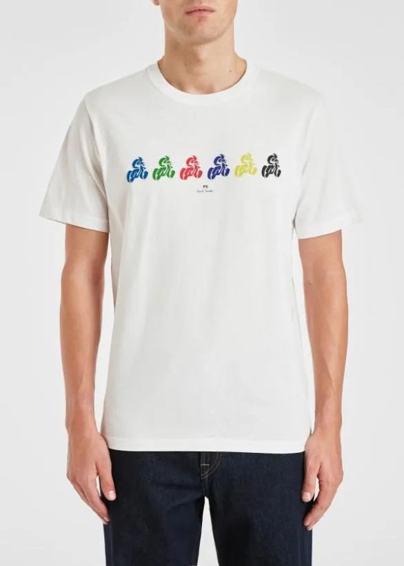 Paul Smith TShirts Multi Colour 039Cycle039 TShirt White 8211 Mens