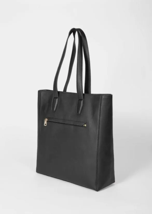 Paul Smith Tailoring Leather 039Signature Stripe039 Tote Bag Black 8211 MensWomens