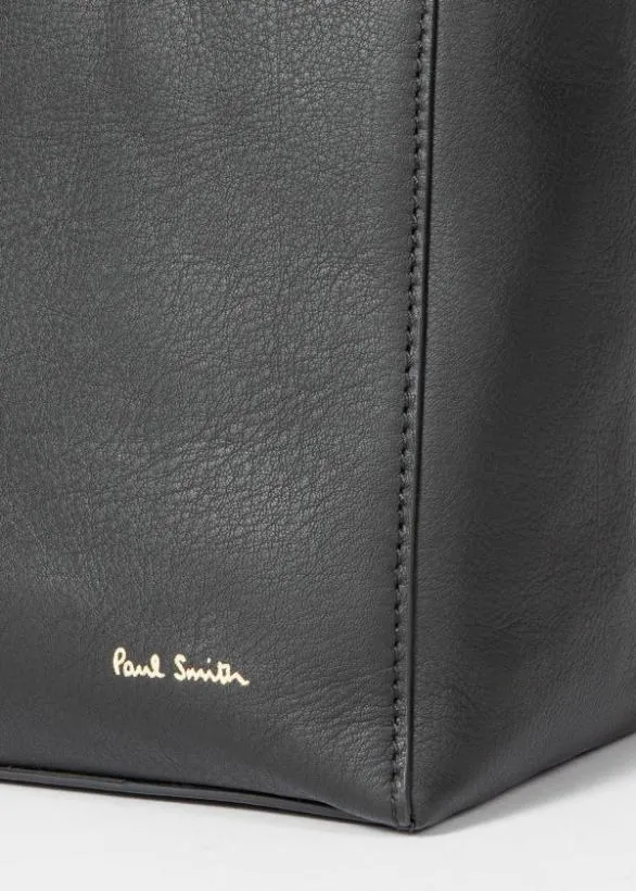 Paul Smith Tailoring Leather 039Signature Stripe039 Tote Bag Black 8211 MensWomens