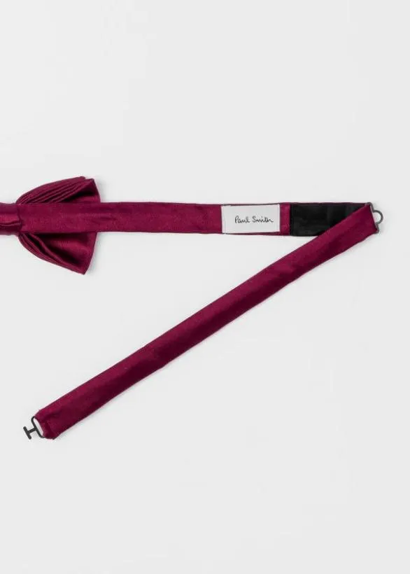 Paul Smith Tailoring PreTied Silk Bow Tie Fuchsia 8211 Mens