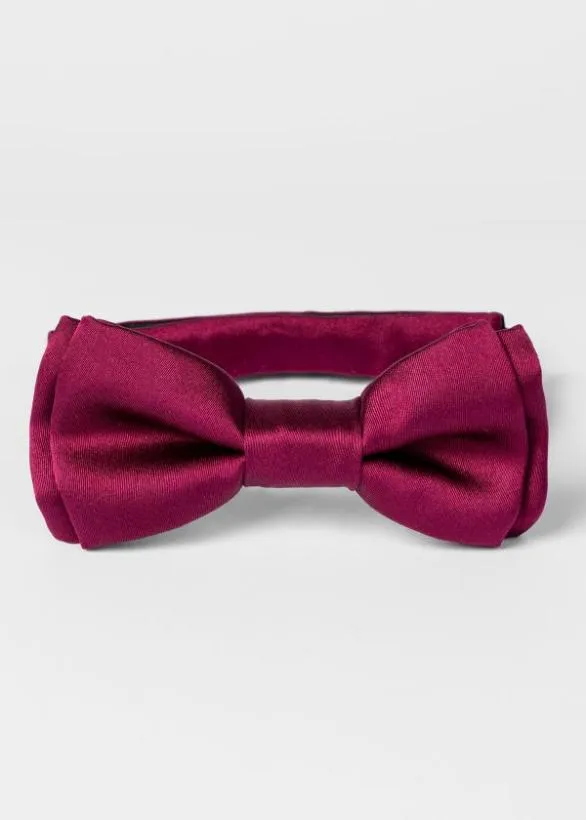 Paul Smith Tailoring PreTied Silk Bow Tie Fuchsia 8211 Mens
