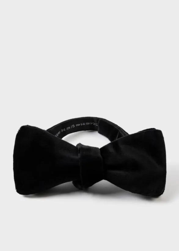 Paul Smith Tailoring Velvet Bow Tie Black 8211 Mens