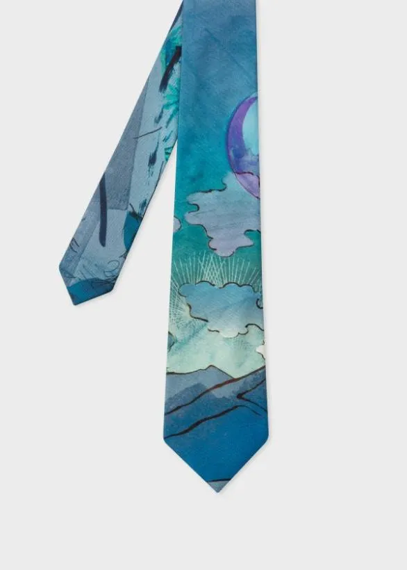 Paul Smith Ties 039Narcissus039 Silk Tie Blue 8211 Mens