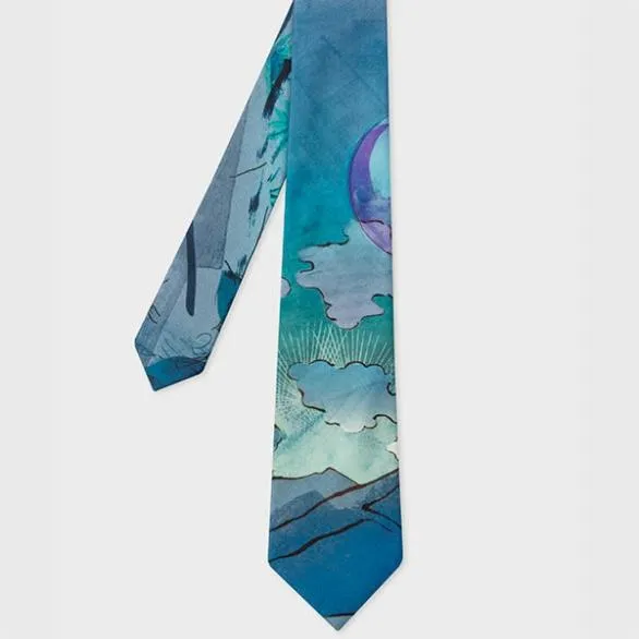 Paul Smith Ties 039Narcissus039 Silk Tie Blue 8211 Mens