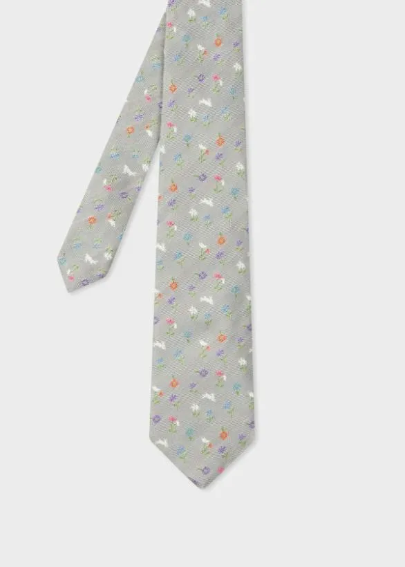 Paul Smith Ties 039Rabbit039 Silk Tie Blue 8211 Mens