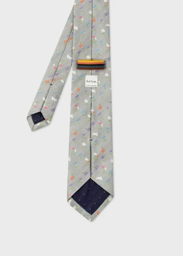 Paul Smith Ties 039Rabbit039 Silk Tie Blue 8211 Mens