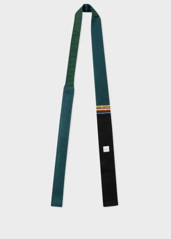 Paul Smith Ties Knitted 039Signature Stripe039 Tie Black 8211 Mens
