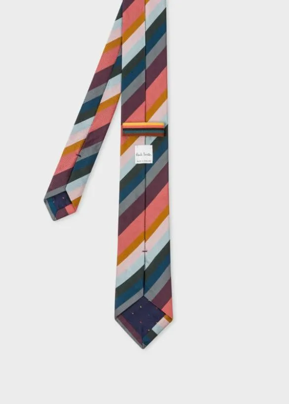 Paul Smith Ties Muted 039Artist Stripe039 Silk Tie Artist Stripe 8211 Mens