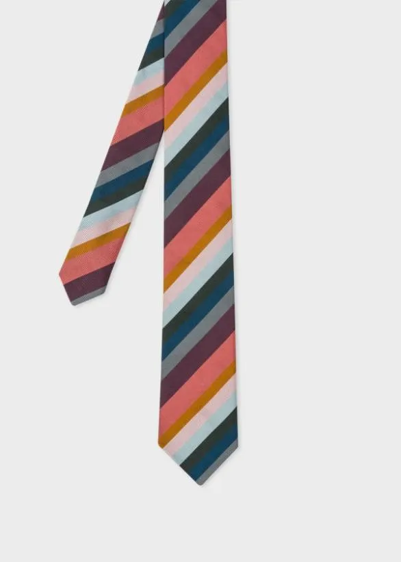 Paul Smith Ties Muted 039Artist Stripe039 Silk Tie Artist Stripe 8211 Mens