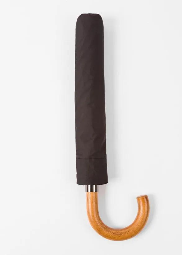Paul Smith Travel and Luggage 039Signature Stripe039 Trim Compact Umbrella Black 8211 Mens