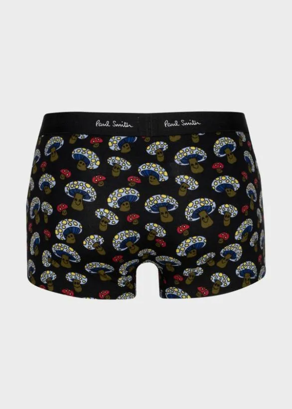 Paul Smith Underwear 039Mushroom039 Print LowRise Boxer Briefs Black 8211 Mens