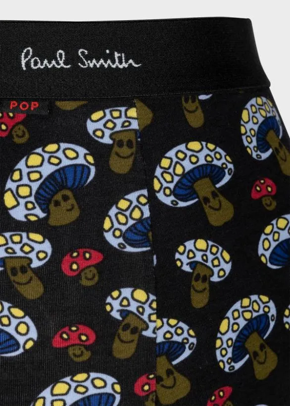 Paul Smith Underwear 039Mushroom039 Print LowRise Boxer Briefs Black 8211 Mens