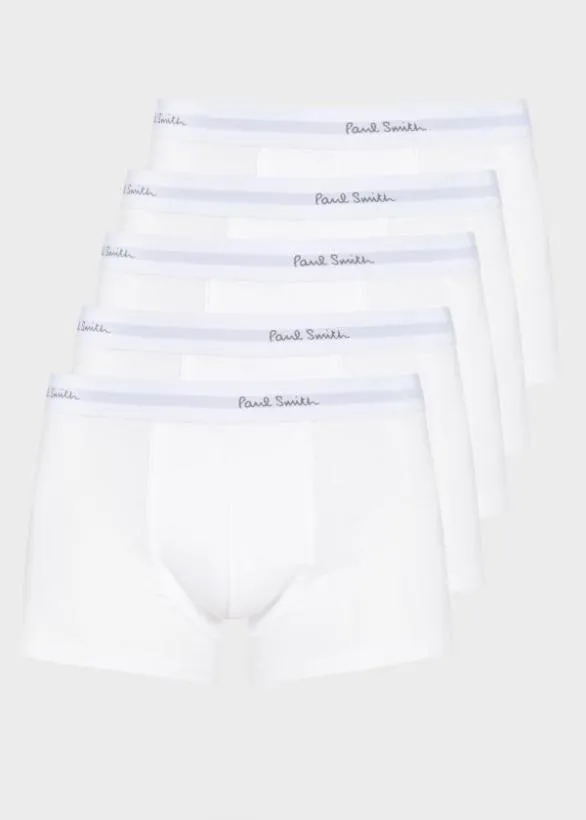 Paul Smith Underwear Boxer Briefs Five Pack White 8211 Mens