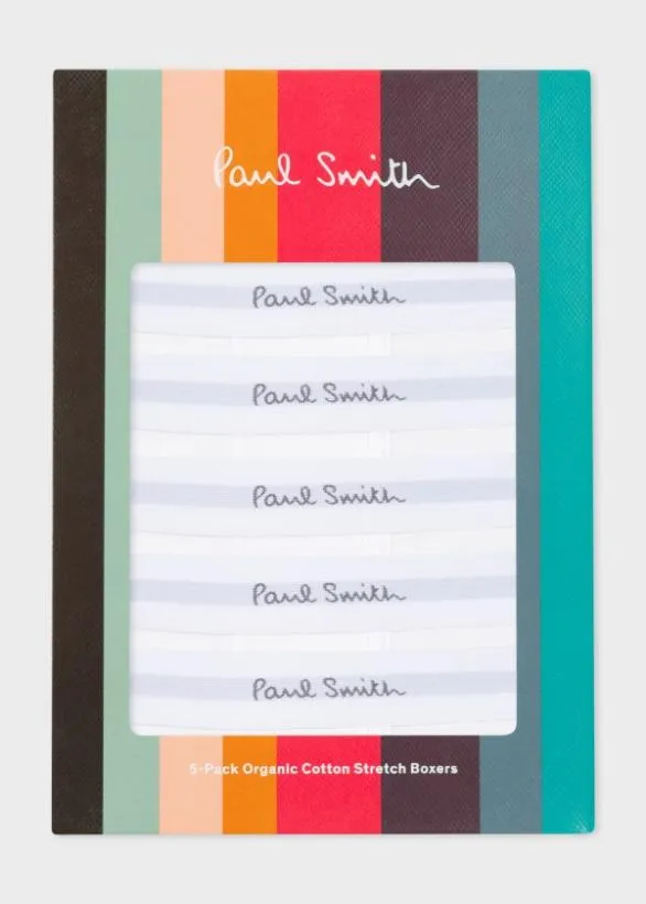 Paul Smith Underwear Boxer Briefs Five Pack White 8211 Mens