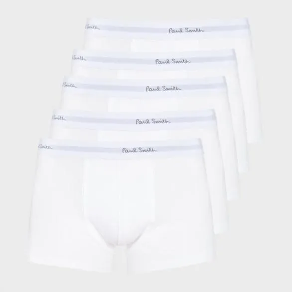 Paul Smith Underwear Boxer Briefs Five Pack White 8211 Mens