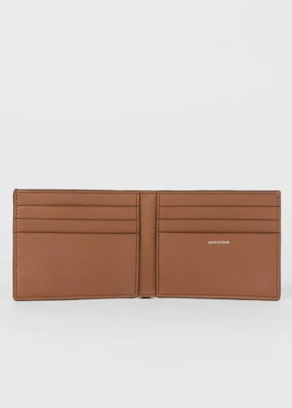 Paul Smith Wallets Woven Front Calf Leather Billfold Wallet Brown 8211 Mens