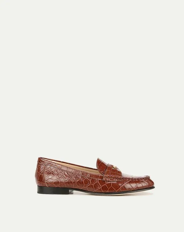 Penny Leather Loafer Brown Women Veronica Beard Shoes