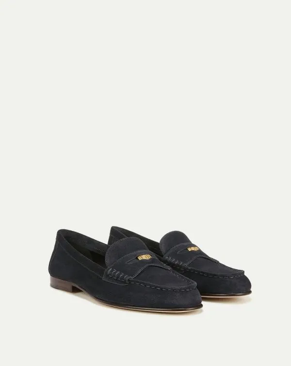 Penny Suede Loafer Eclipse Women Veronica Beard Shoes Penny Suede Loafer Eclipse Women Veronica Beard Shoes