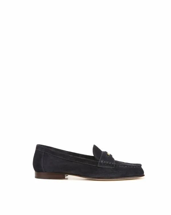 Penny Suede Loafer Eclipse Women Veronica Beard Shoes Penny Suede Loafer Eclipse Women Veronica Beard Shoes