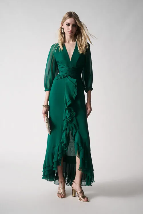 Piastra Piastra Green Women Formal Dresses Luisa Spagnoli Piastra Piastra Green Women Formal Dresses Luisa Spagnoli