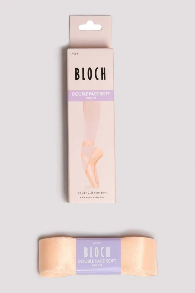 Pointe Shoe Essentials Accessories Double Face Soft Ribbon Pink Satin Bloch