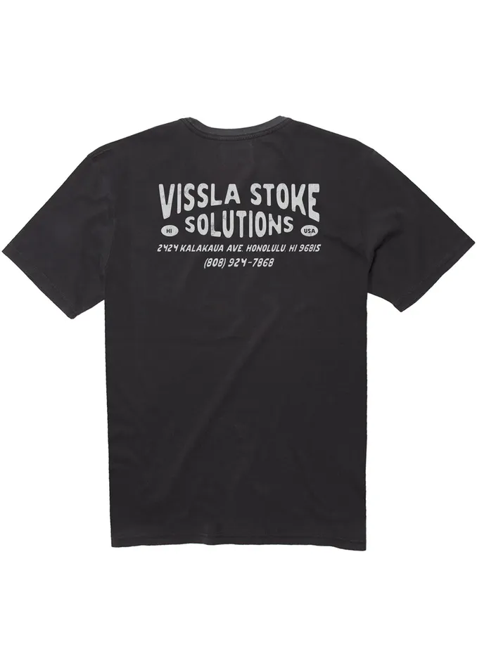 Premium Tees Vissla Men Stoke Solution Ss Pkt Tee Phantom