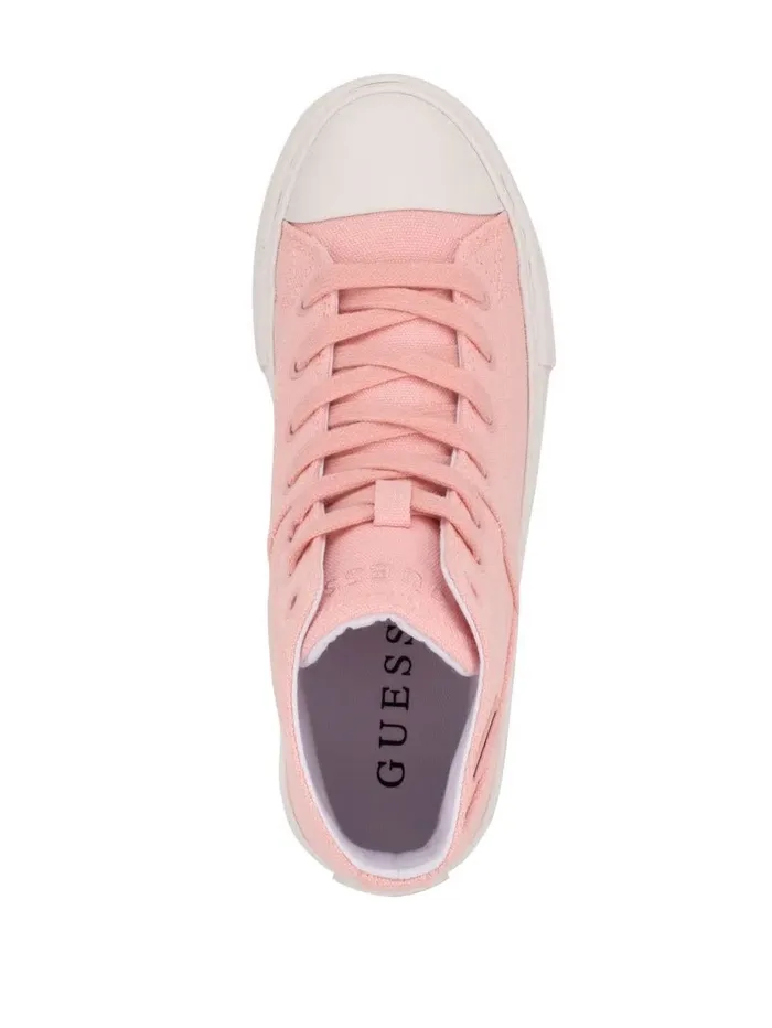 Prinze HighTop Canvas Sneakers Light Pink Sneakers GUESS Women Prinze HighTop Canvas Sneakers Light Pink Sneakers GUESS Women