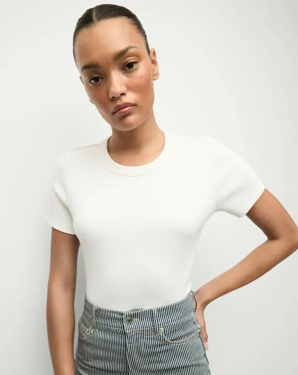 Pruitt Bodysuit White Women Veronica Beard Tops