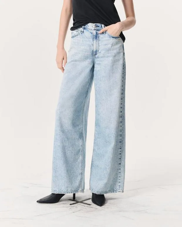 rag and bone Featherweight Sofie WideLeg Jeans Bellport Women FeatherweightWideLeg and BarrelJeans