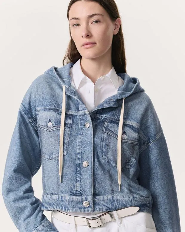 rag and bone MiramarJeansJackets and Coats Women Miramar Terry Trucker Hoodie Coney