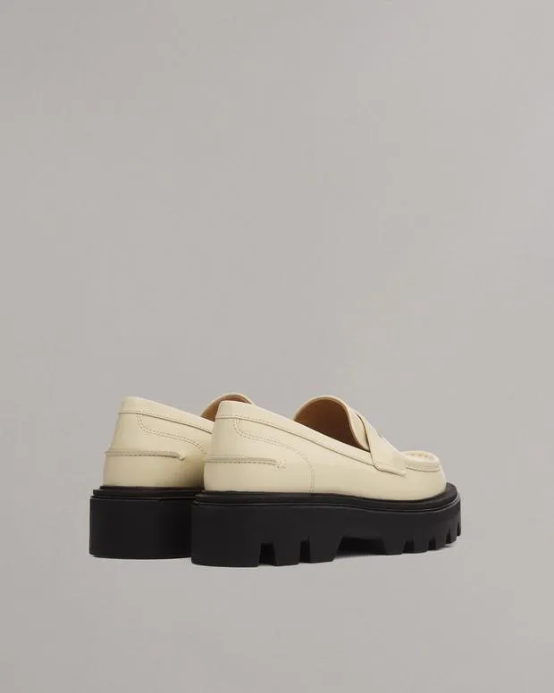 rag and bone Quinn Leather Loafer Greige Women Flats