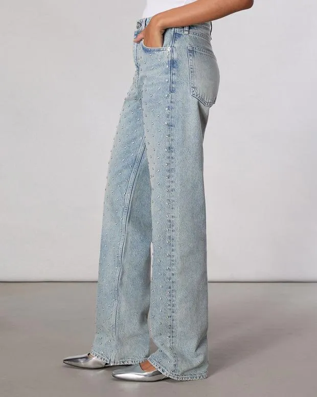 rag and bone Shea Relaxed Straight Jean Desiree Pearl Women Straight and SlimJeans