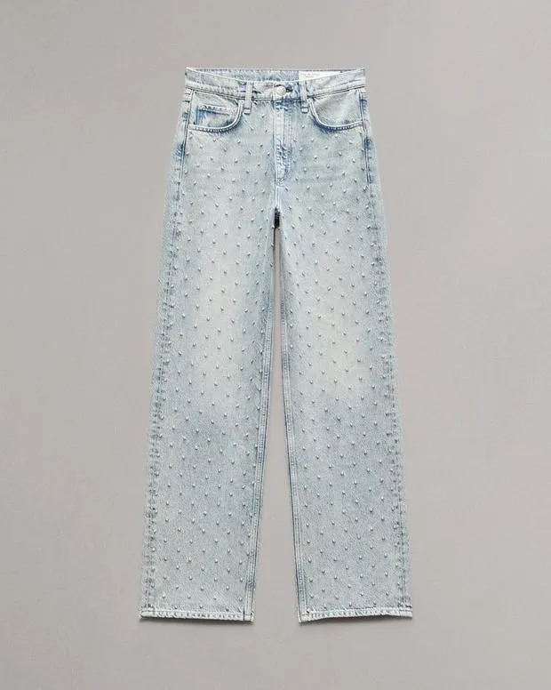 rag and bone Shea Relaxed Straight Jean Desiree Pearl Women Straight and SlimJeans
