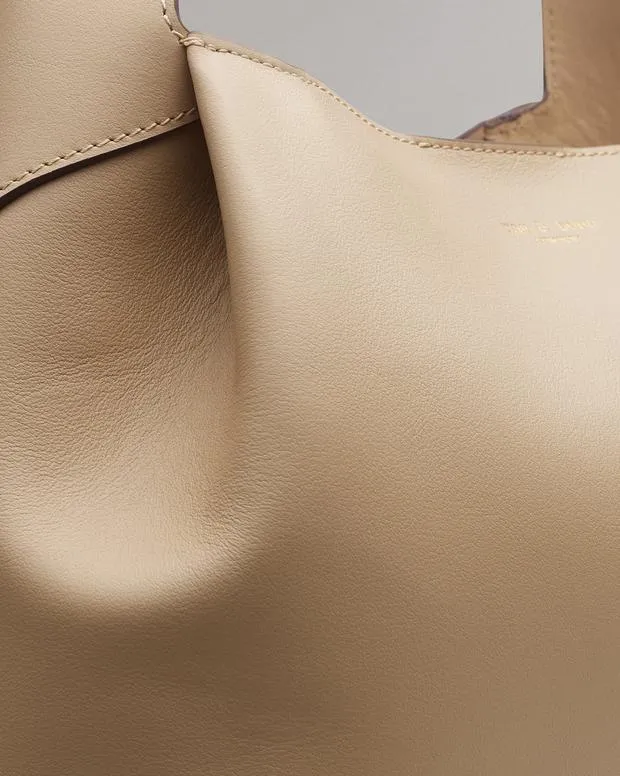 rag and bone Slade Calf Leather Tote Bag BlackCognacGreige Women Handbags
