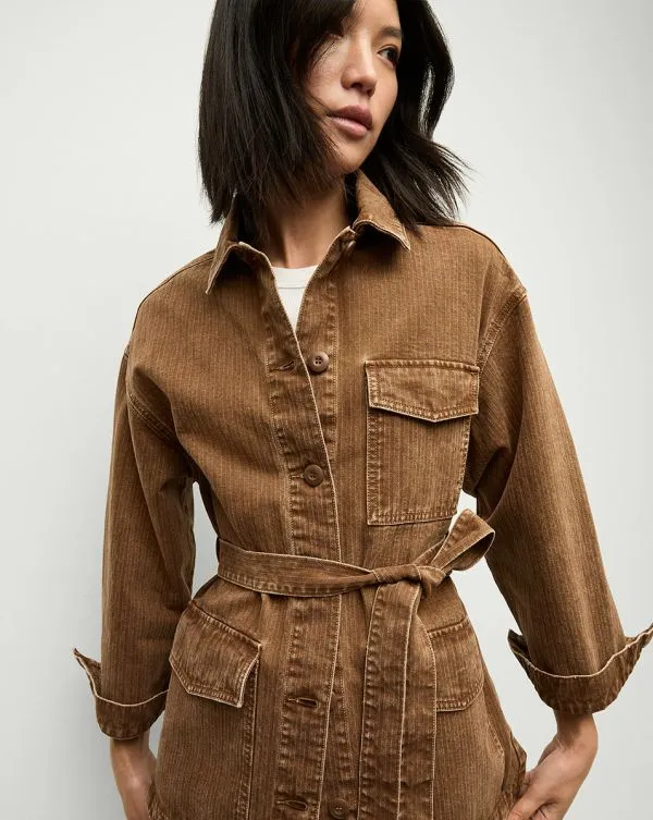 Ramone Chore Jacket Deep Ochre Women Veronica Beard Jackets and Outerwear