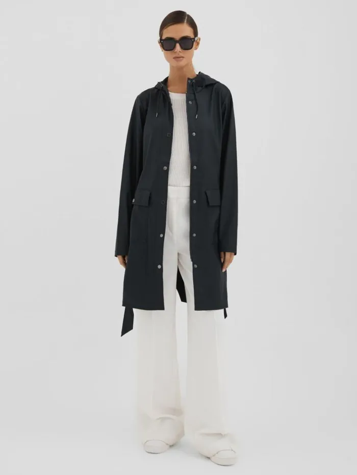 REISS Blazers and Jackets Women Rains Belted Raincoat Navy