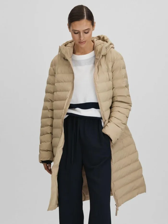 REISS Blazers and Jackets Women Rains Sand Long Waterproof Puffer Jacket Sand REISS Blazers and Jackets Women Rains Sand Long Waterproof Puffer Jacket Sand