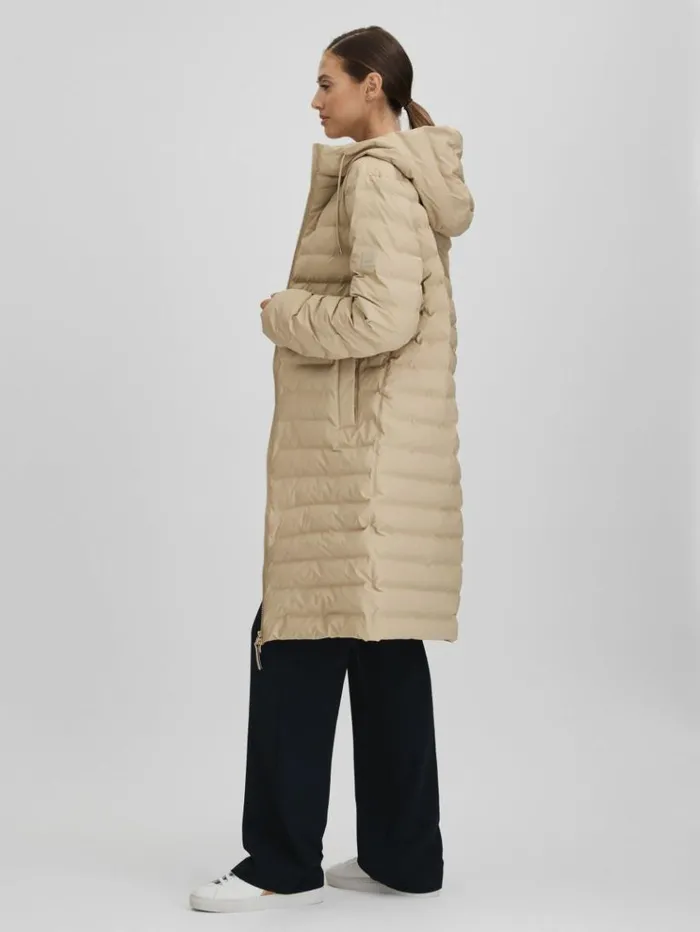 REISS Blazers and Jackets Women Rains Sand Long Waterproof Puffer Jacket Sand