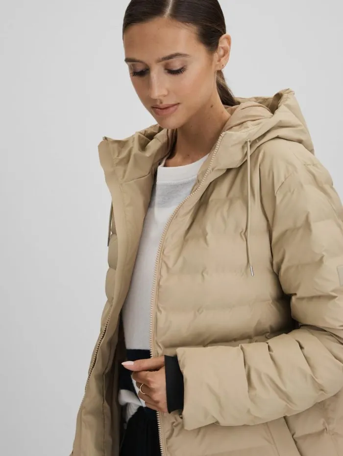 REISS Blazers and Jackets Women Rains Sand Long Waterproof Puffer Jacket Sand
