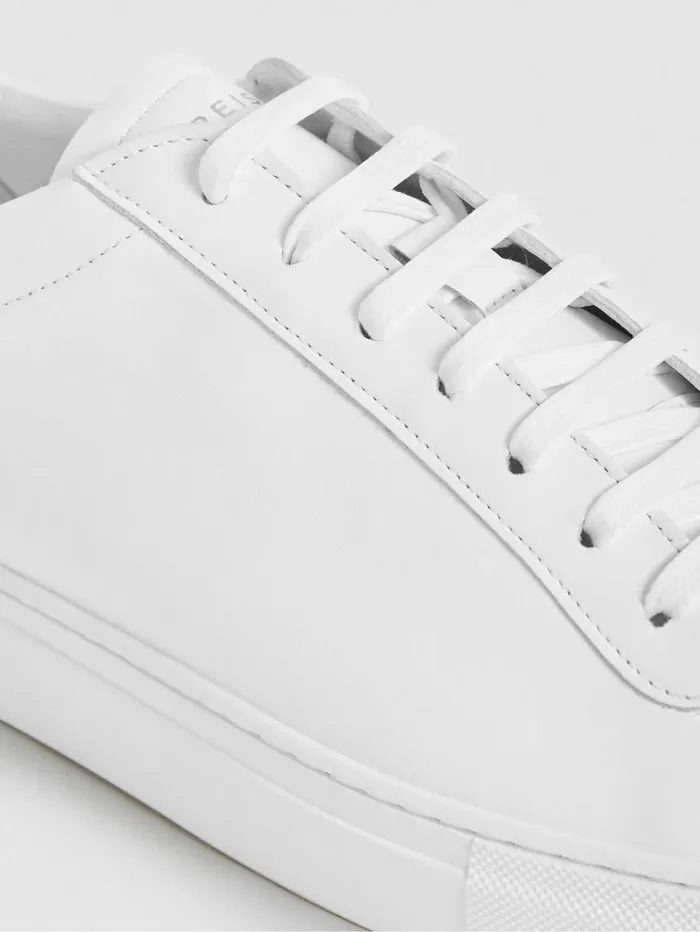 REISS Casual Shoes Men Leather Trainers White