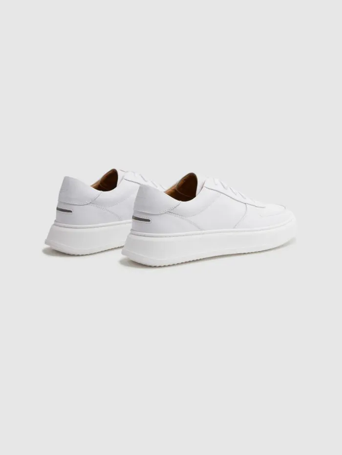 REISS Casual Shoes Men Unseen Marais Trainers Optic White